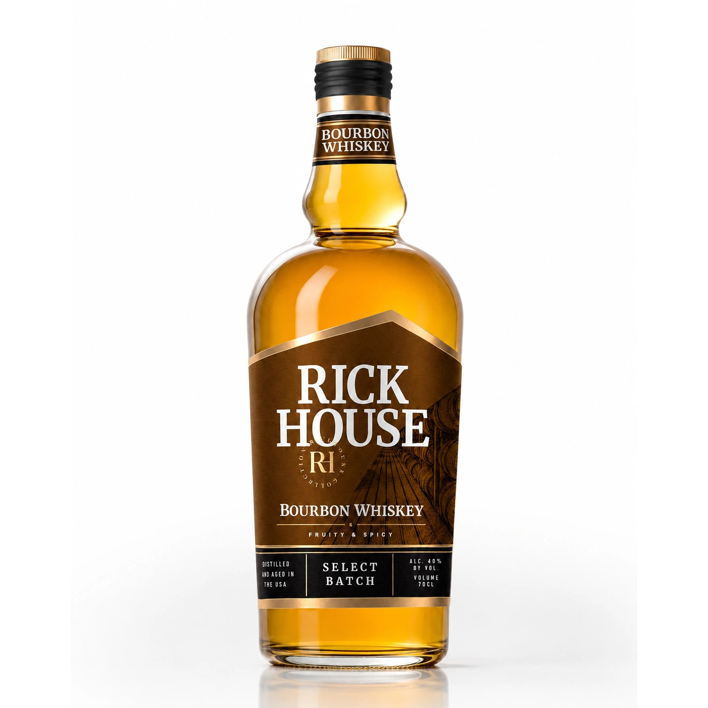 Rick House Bourbon Whiskey front view