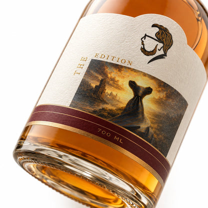 Dad Joke Serious Blended Malt Scotch Whisky macro label shot