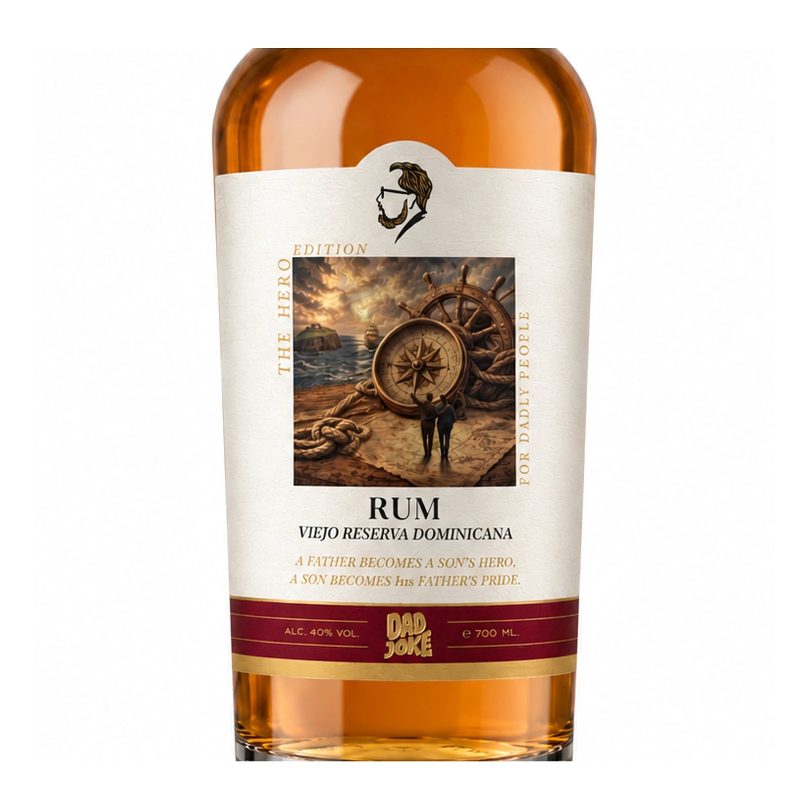 Dad Joke Serious Rum Viejo Reserva Dominicana macro label shot
