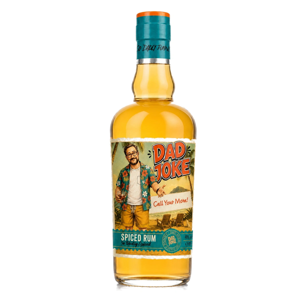 Dad Joke Spiced Rum front view