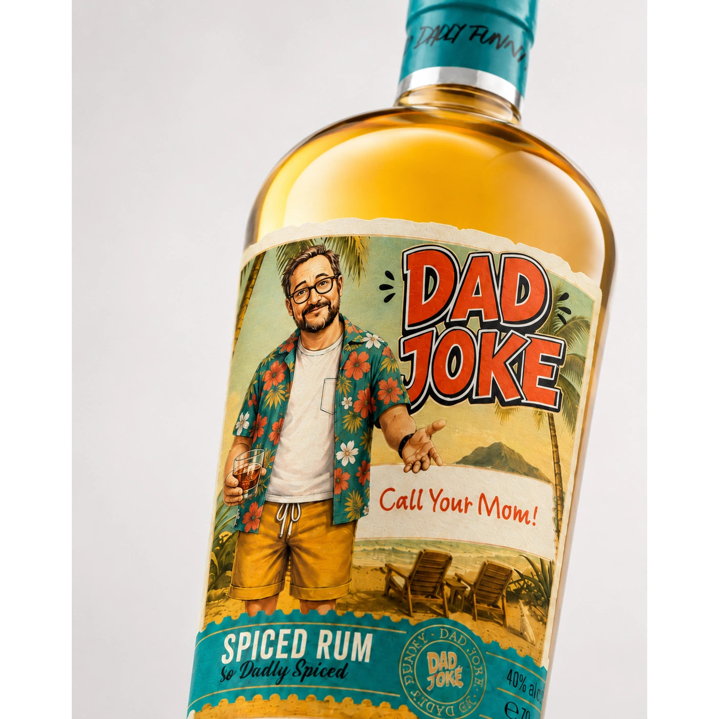 Dad Joke Spiced Rum macro detail