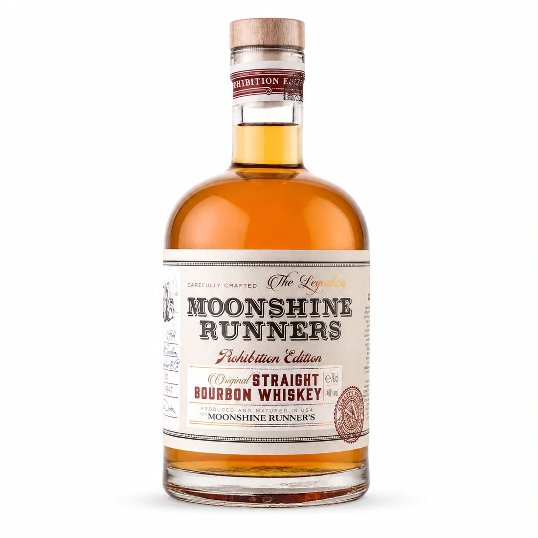Moonshine Runners Straight Bourbon Whiskey front view