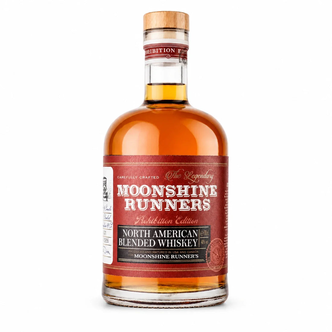 Moonshine Runners North American blended whiskey front view